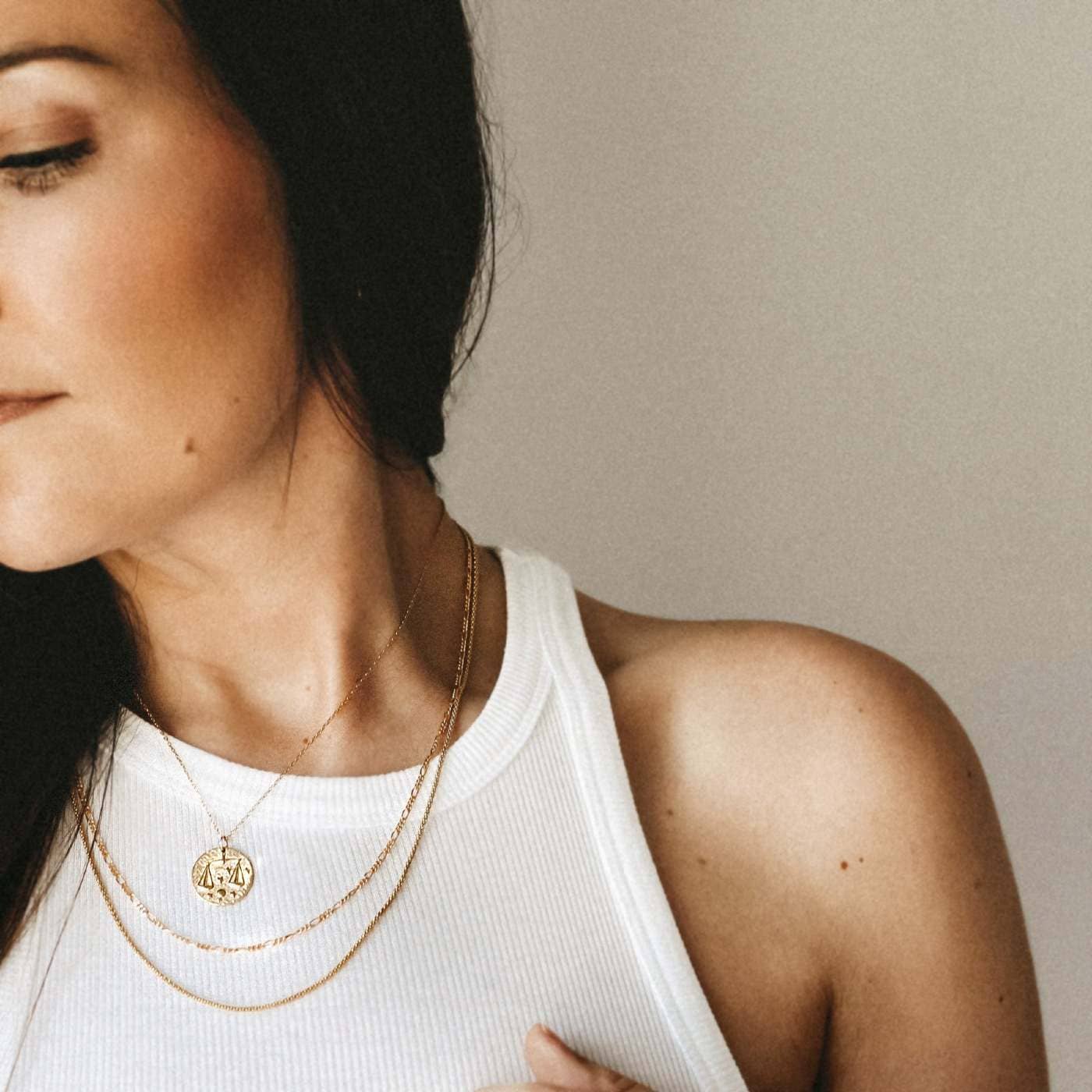 Love Local Jewelry - Wholesale Pendant/charm necklace - Libra Pendant/Charm Necklace in 18K Gold and 925 Silver2