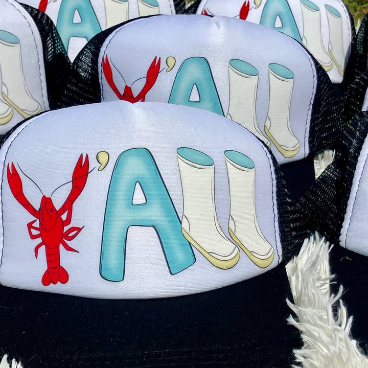 Cappello da camionista stagione dei gamberi per la vendita all'ingrosso da parte di on the Bayou