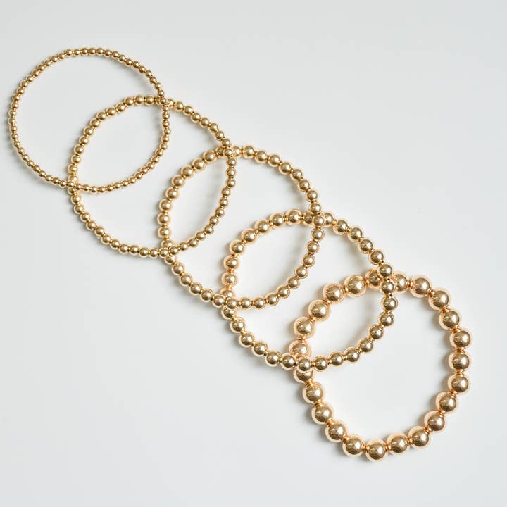 Arm Candy by Alysa - Vendita all'ingrosso Bracciale con perline - Bracciale con perline laminate in oro 14k da 5 mm6