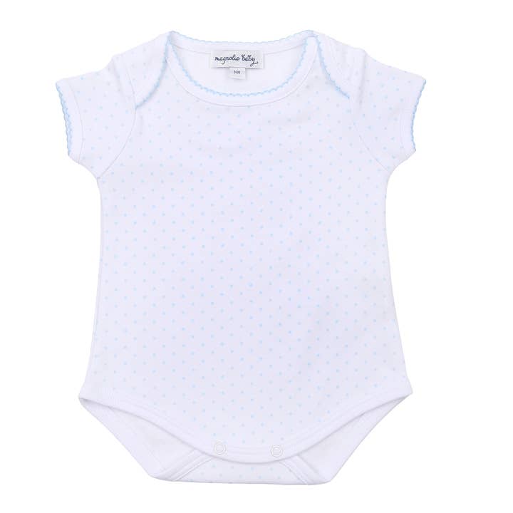 Mini Dots S/S Bodysuit - Blue for wholesale on Faire