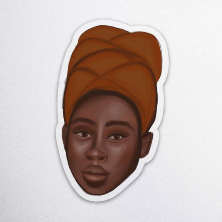 Orange Headwrap Stickers for wholesale by Shea Design