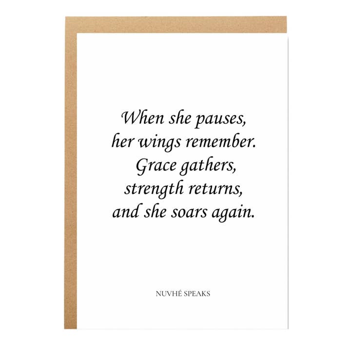Nuvhé Speaks - Wholesale Encouragement Card - Women Empowering Quote, Encouraging Card For Her