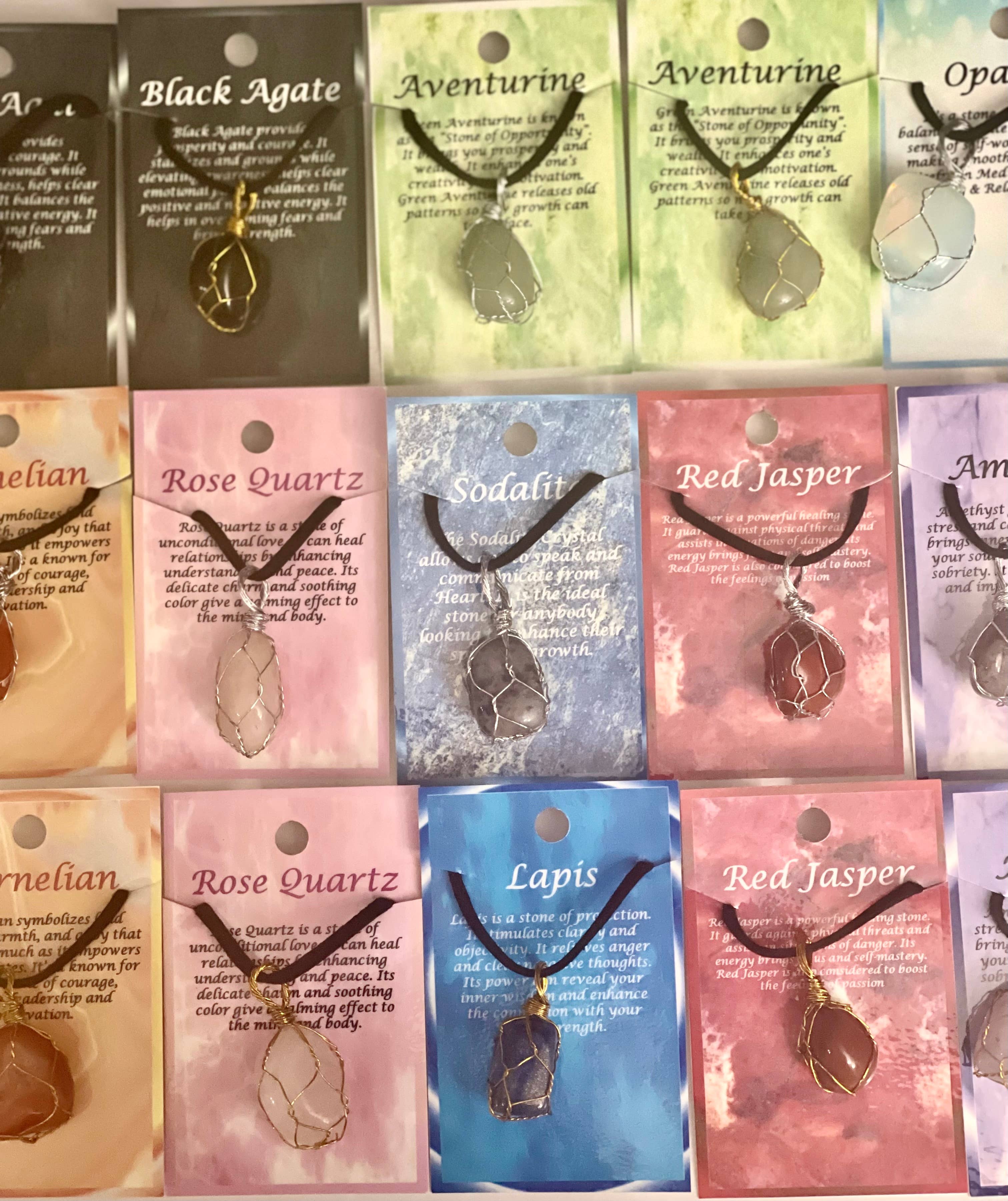 VPS Stones Inc. - Wholesale Pendant/Charm Necklace - Natural Gemstone Wire Wrapped Necklace1