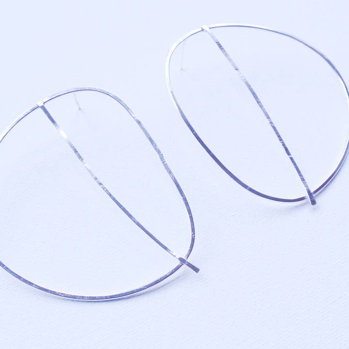 The Pink Locket – Engroshandel Hoops – Abstrakt erklæring Hoops - Argentium Sølv