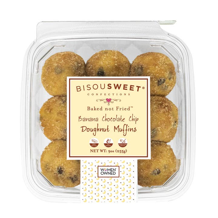 Banana Chocolate Chip Doughnut Muffins for wholesale by Bisousweet