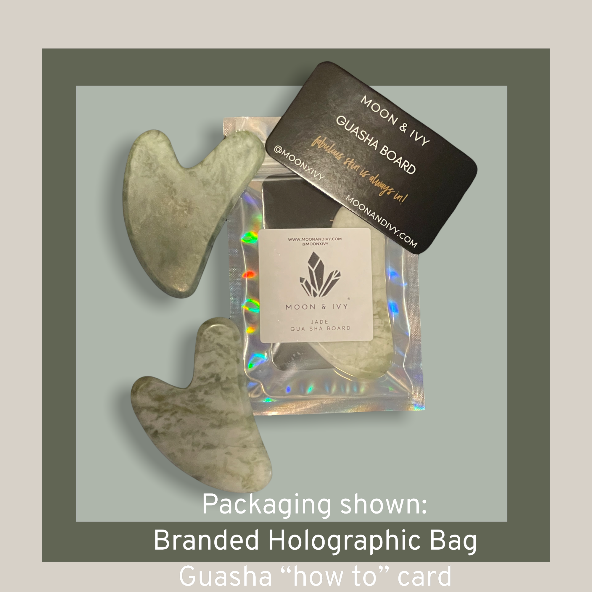 Moon & Ivy - Wholesale Gua Sha Tool - Jade Gua Sha Board1