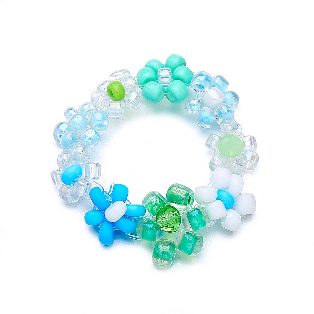 GLAM & GLORY Jewels made with love - Vente Anneau/bague à empiler - Bague Dunja en perles de verre3