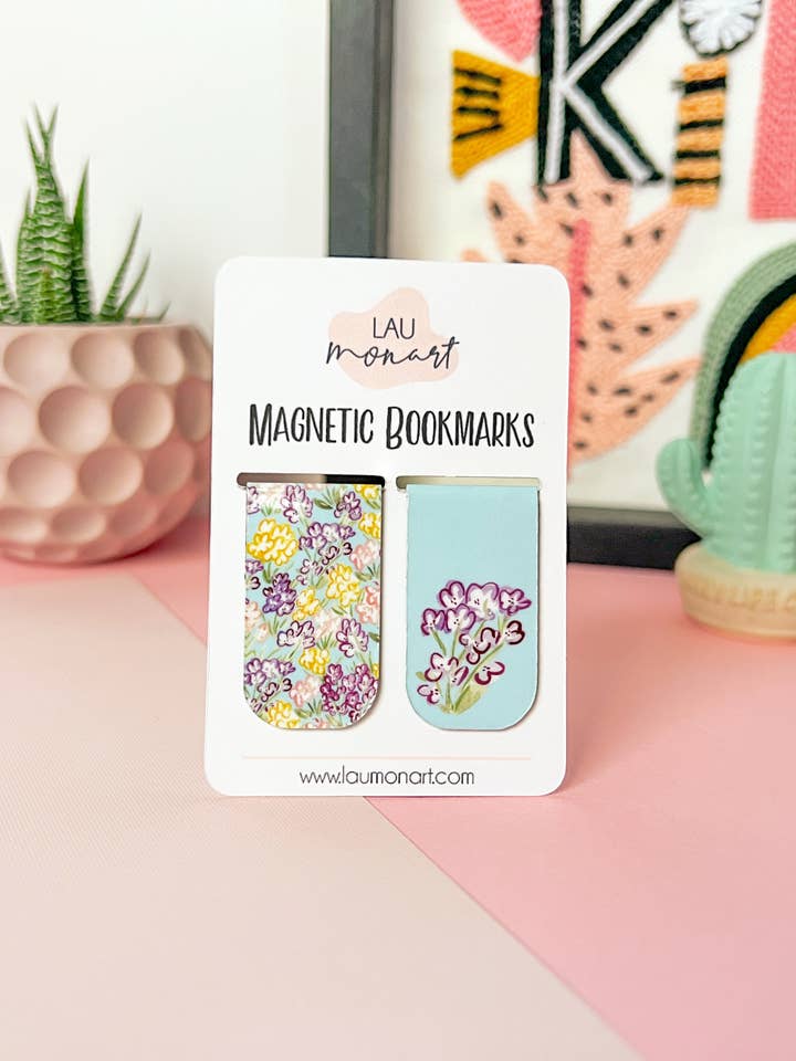 Pasto Floral Watercolor Magnetische Lesezeichen für den Großhandel von Lau Monart