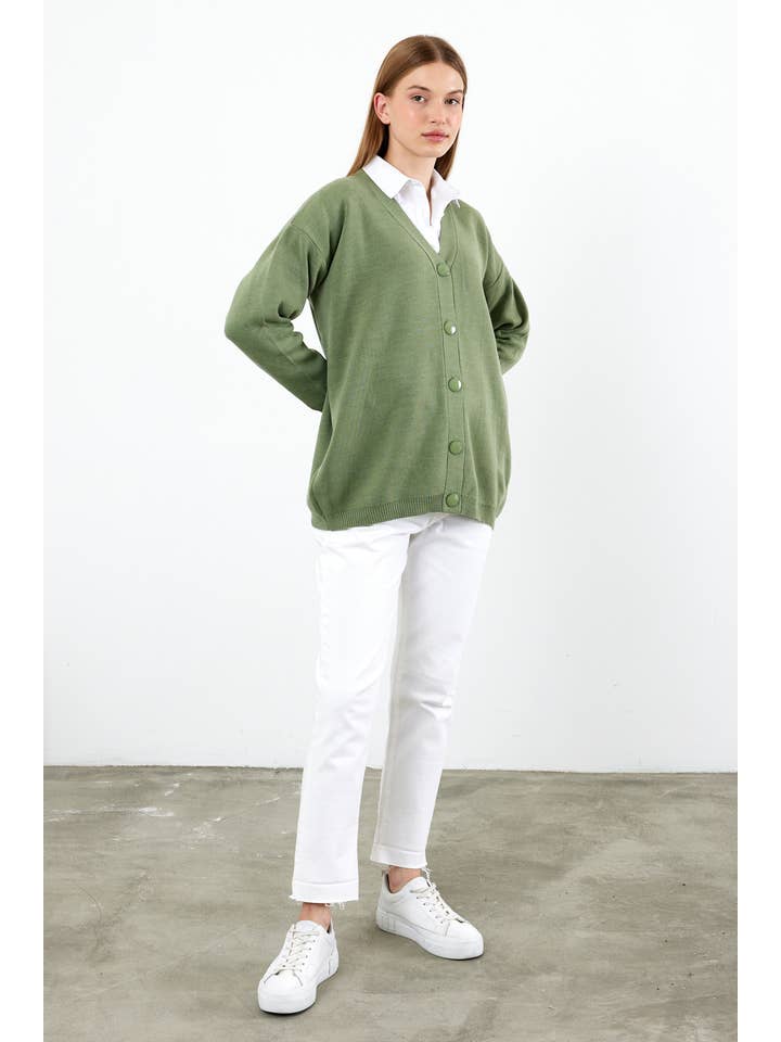 VAV NEW YORK – wholesale Cardigan – Women’s – Women's Solid Color Mid-Length Knit Cardigan Oversized Solid13