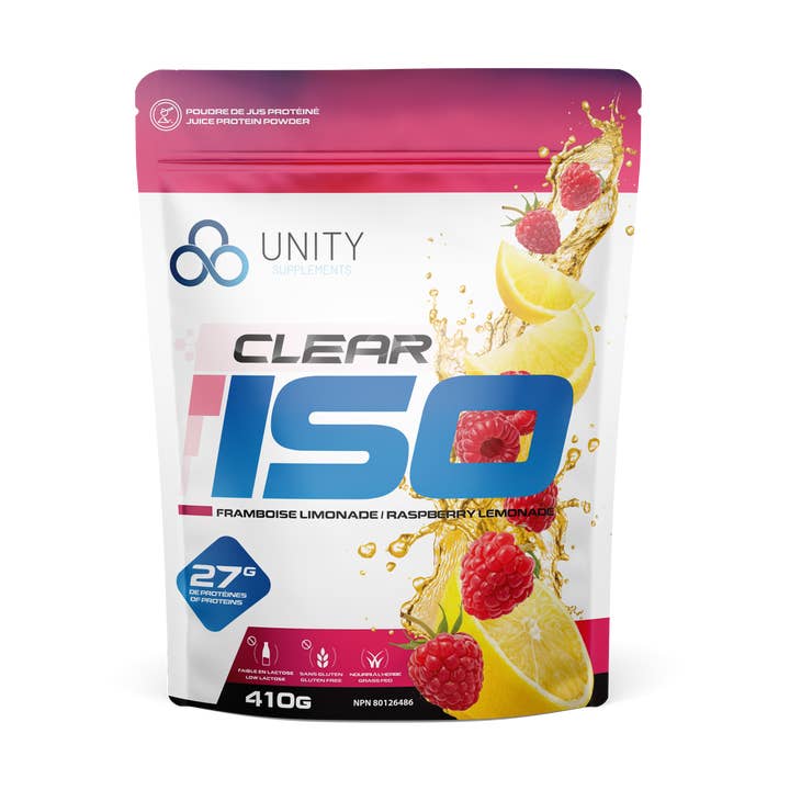 Juice Protein - Raspberry Lemonade 410g for wholesale by Unity Supplements