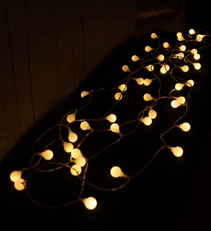 Holiday Depot Inc. - Wholesale String Lights - M11167- LED White Ball Berry String x40lts remote-Warn white1