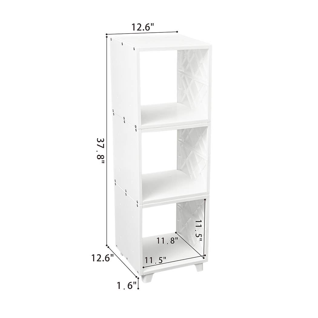 UNiPLAY - Vente Bibliothèques - Organisateur de rangement empilable à 3 cubes, module M1
