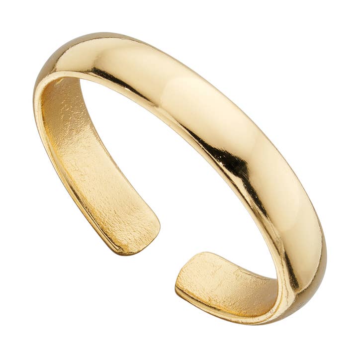 Anel de Dedo do Pé Simples - Banhado a Ouro Amarelo por atacado de Gecko Jewellery
