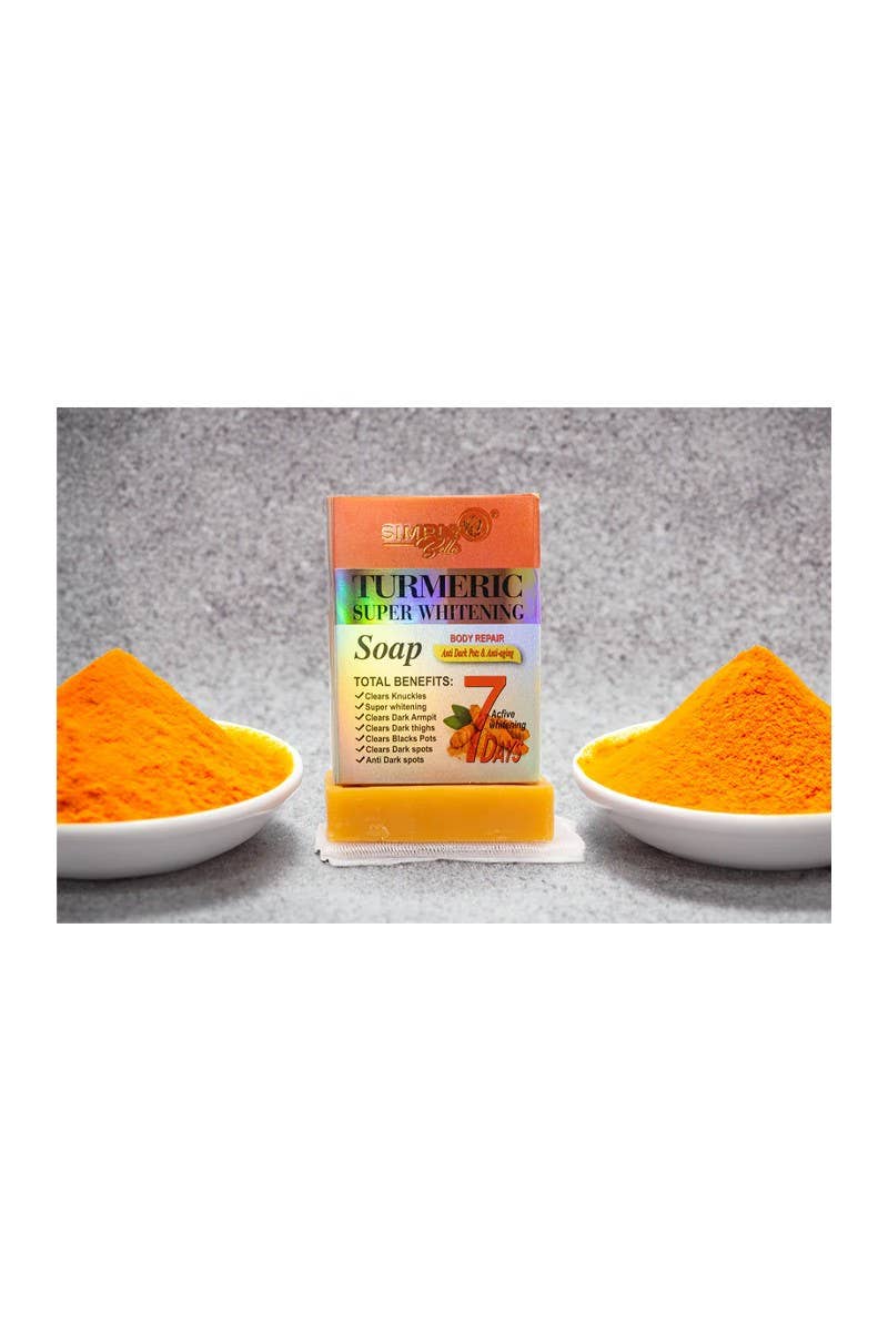PINEAPPLE Beauty - Wholesale Facial Cleanser - Simply Bella SIM007 Turmeric Super Whitening Soap - 12 pcs