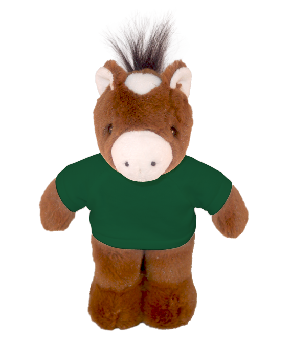 Plushland - Wholesale Stuffed/Plush Toy - Kids & Baby - Plush Floppy Horse with Personalized Tee  8"3