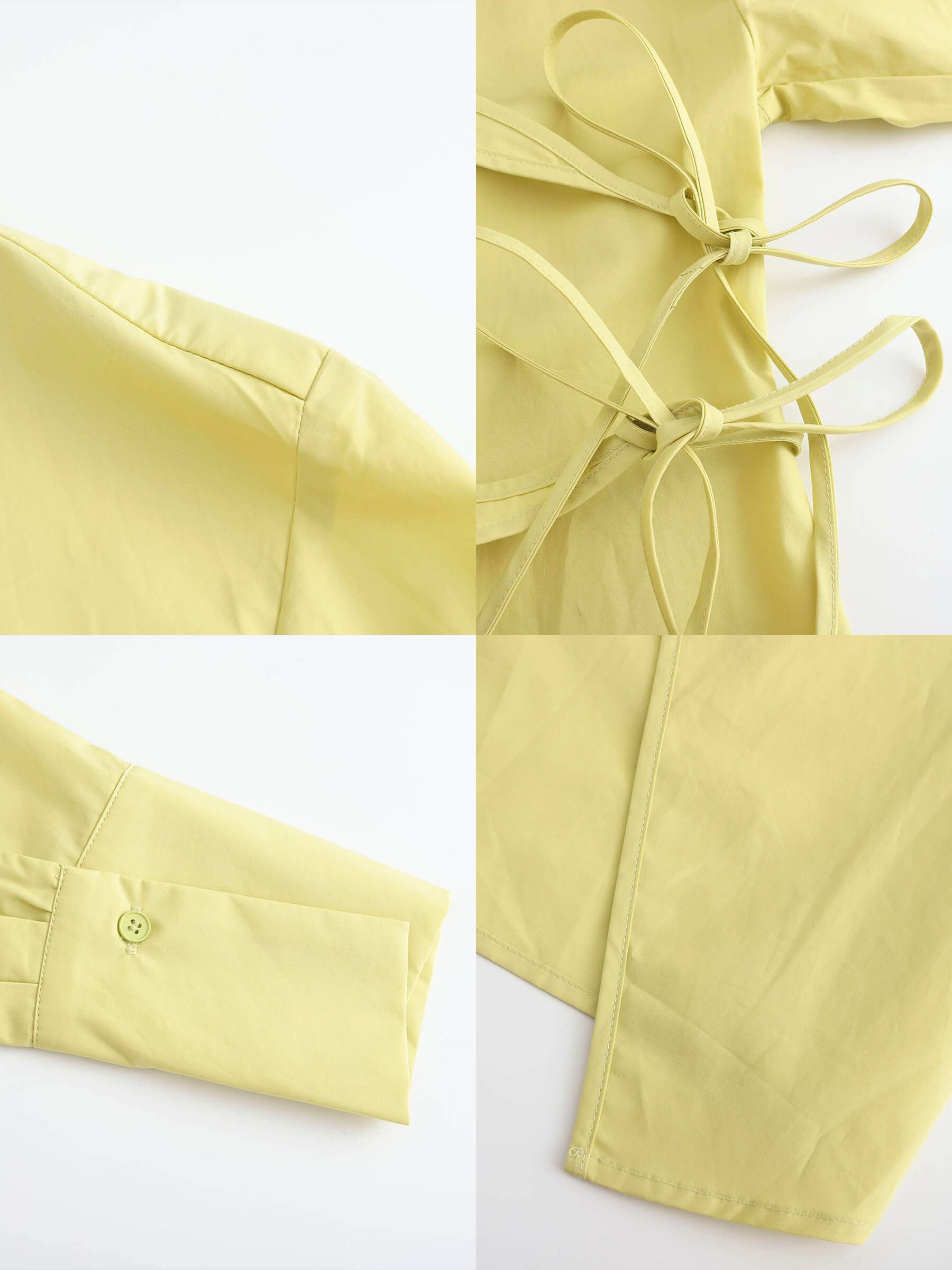 CUBIC – wholesale Blus - Dam – Ljus blus med v-ringning och korslagda lager5