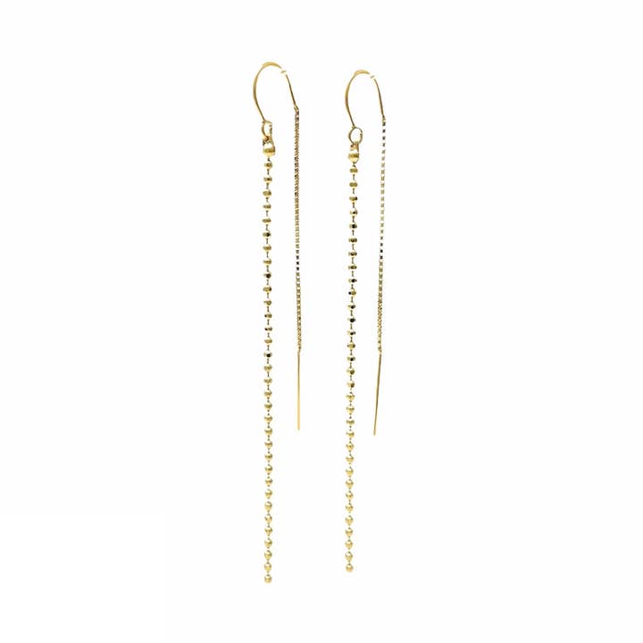 Ball Chain Threader oorbellen voor wholesale door Jennifer Shon Jewelry