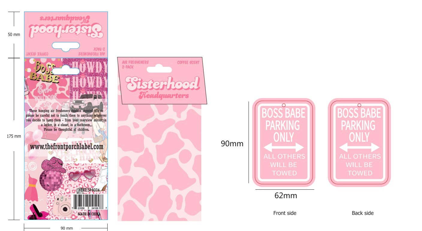 The Front Porch Label - Wholesale Car Freshener - Women's - Boss Babe Parking Air Freshener5