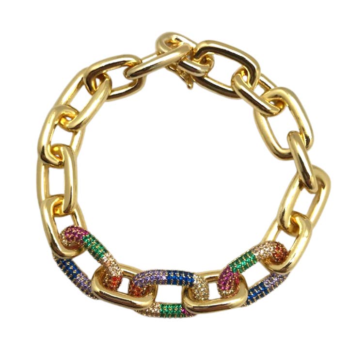 Pulseira Vera Link - cristal arco-íris por atacado de Allie Beads