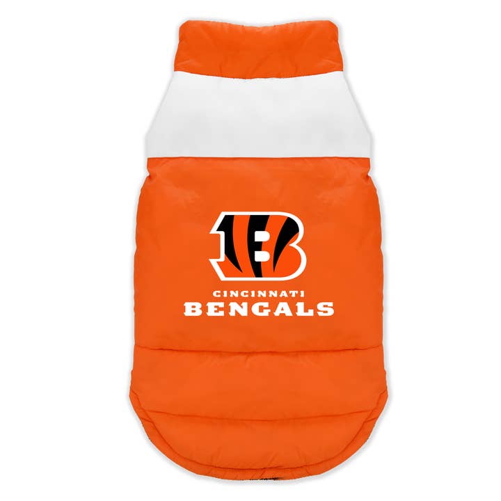 NFL Cincinnati Bengals Pet Parka Puffer Vest for wholesale by Little Earth Productions