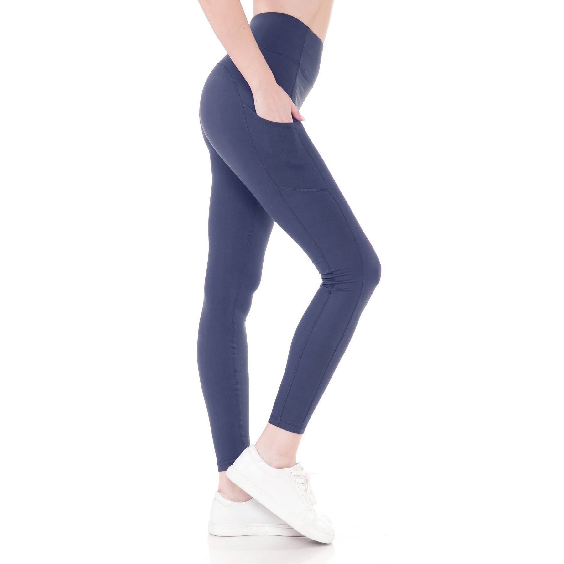 Leggings Depot - Venta al por mayor Leggings deportivos/cómodos - Mujer -  Leggins deportivos de cintura alta - Bolsillos laterales7