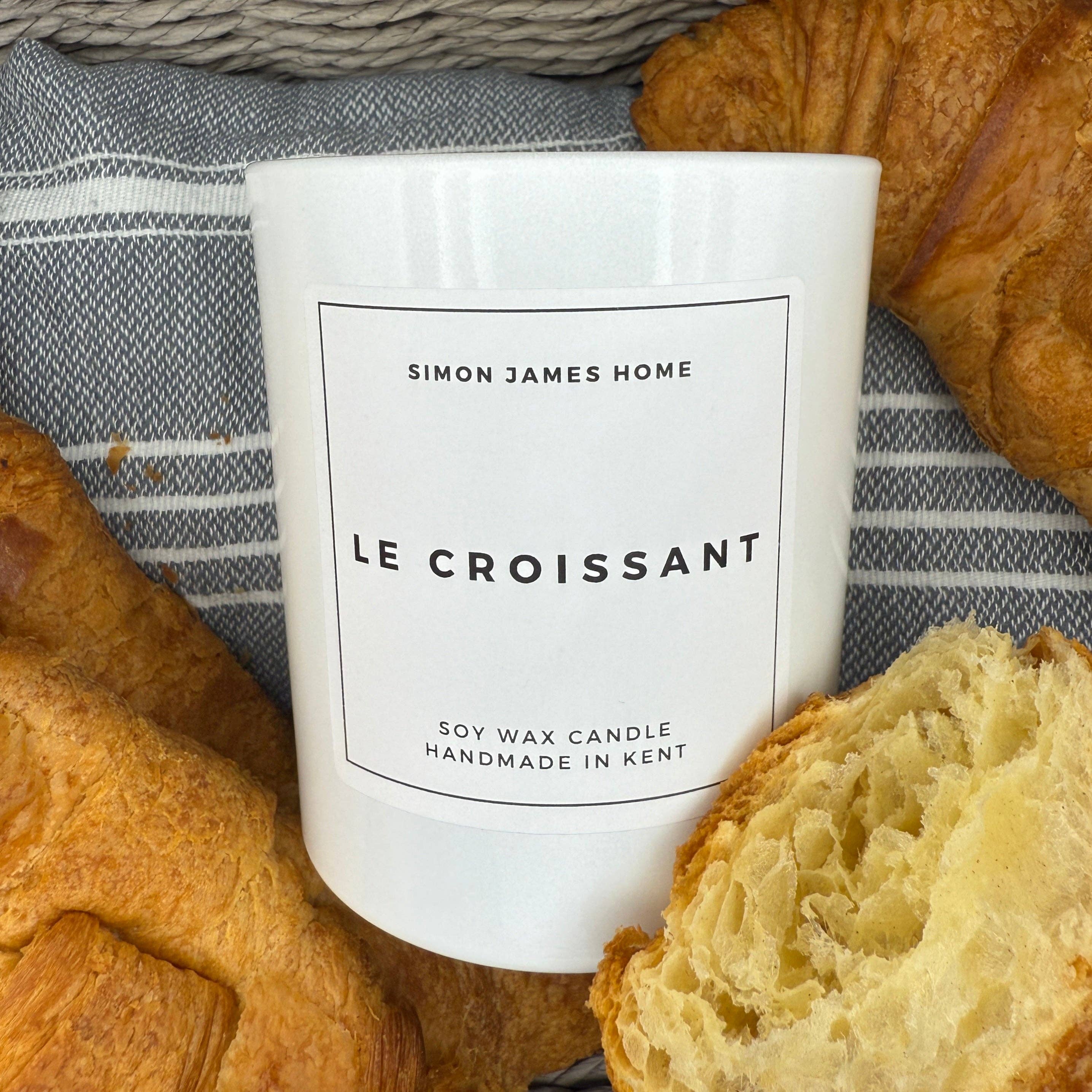 Simon James Home – wholesale Jar/filled candle – Le Croissant Handmade Soy Wax Candle - The Ultimate Croissant Candle7