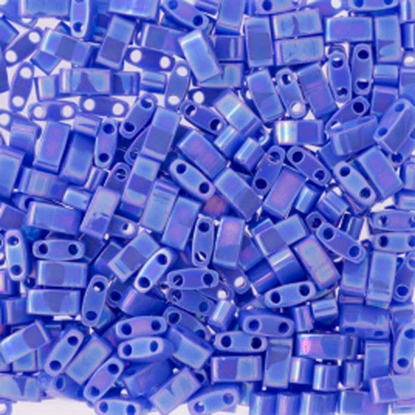 Fais-le toi-même – wholesale Beads – 5g Miyuki Half Tile Opaque Periwinkle Luster AB HTL-483
