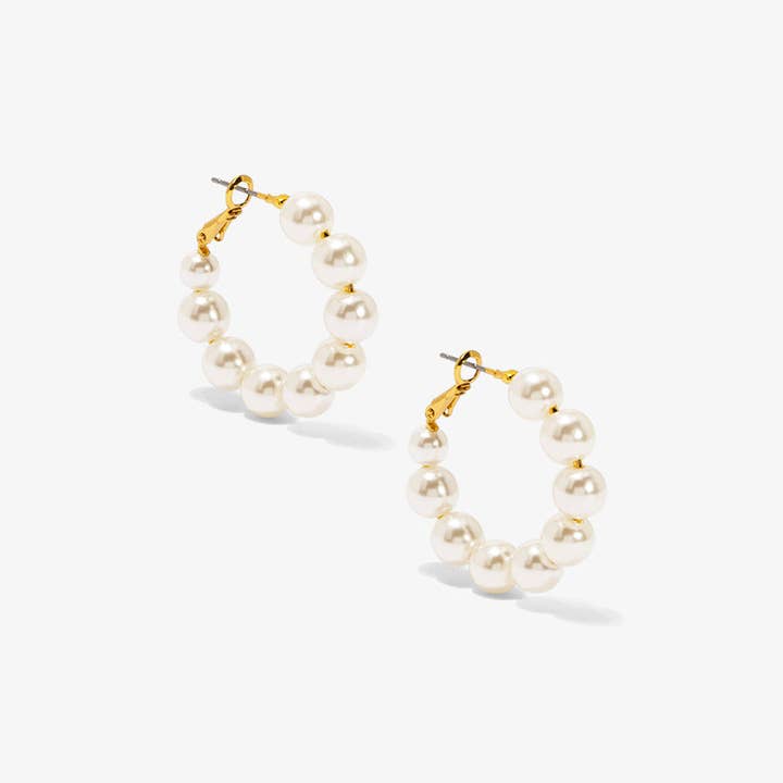 PRL Chunky Pearl Hoop Earring for wholesale on Faire0