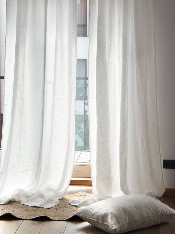 Mid-weight Curtains in White for wholesale by Sauths