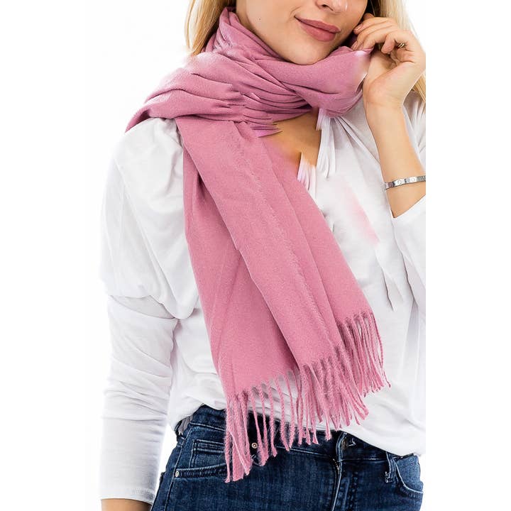 Cap Zone - Wholesale Scarf - Women's - Oversized Virgin Wool Sky Cashmere Oblong Wrap Shawl Scarf