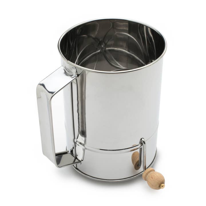 Fox Run Flour Sifter, 4-Cup, 5.75" x 5.75" x 6.25" for wholesale by Fox Run Brands