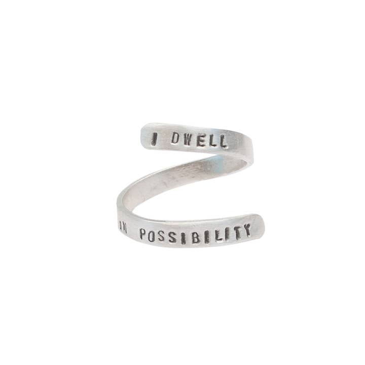 Chocolate and Steel – Anel de banda por atacado – Anel de embrulho Emily Dickinson7