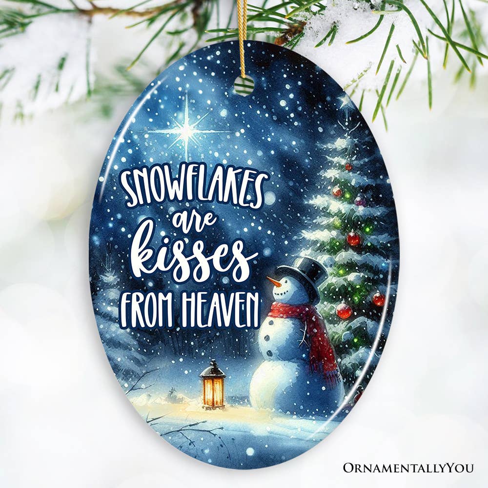 OrnamentallyYou – wholesale Ornament – Snowflakes are Kisses From our Loved Ones, Memorial Gift2