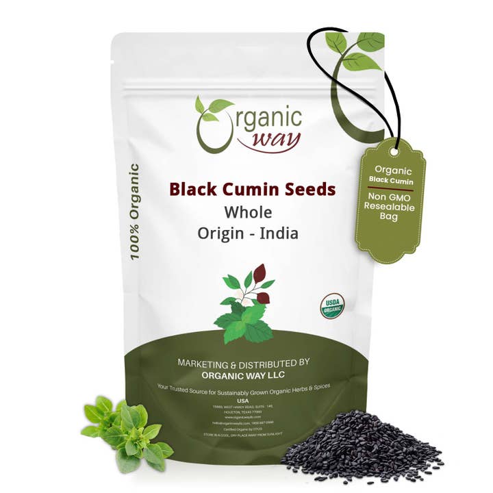 Semillas de Comino Negro (Nigella Sativa) Kalonji – Semillas Negras Enteras | No OGM, Puras, Frescas y de Calidad Premium | Certificadas No OGM y Kosher | Origen - India para venta al por mayor de Organic Way LLC