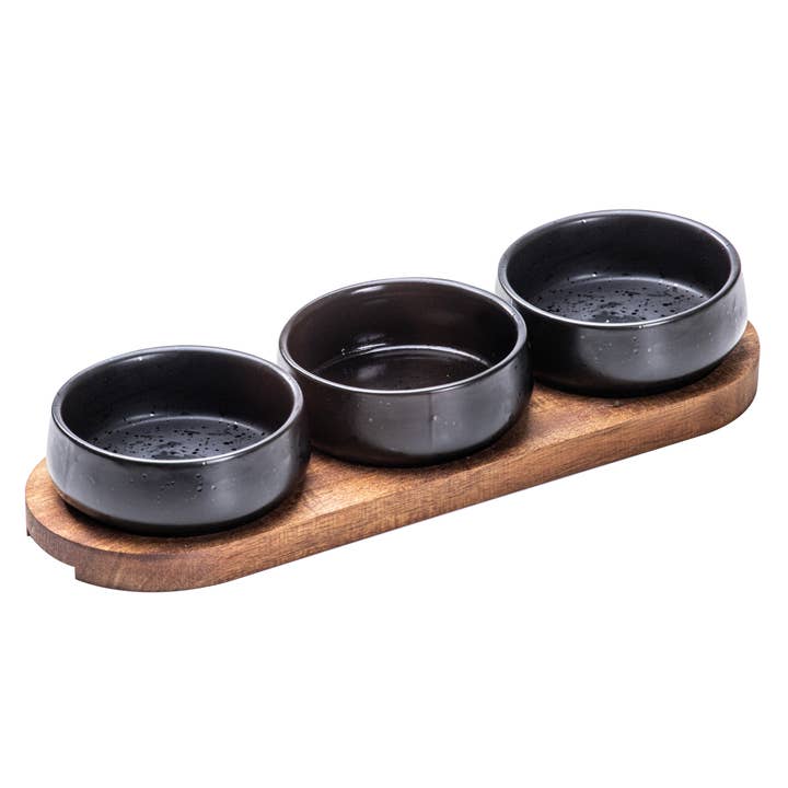 Elemente 4-tlg. Onyx flache Schüssel & Tablett Set für den Großhandel von Ladelle Group