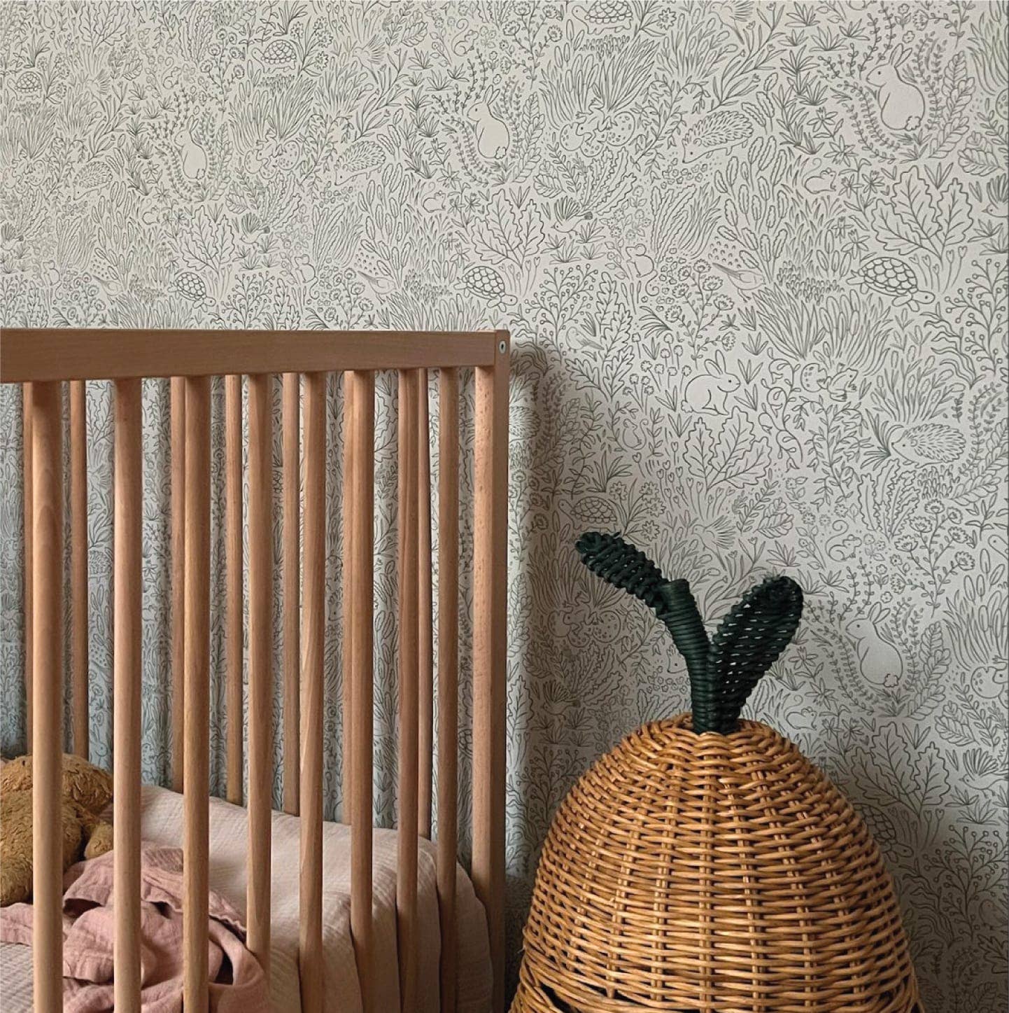 Minibeau – wholesale Wallpaper – Sage Wallpaper | Woodland Wallpaper | Nursery Wallpaper3