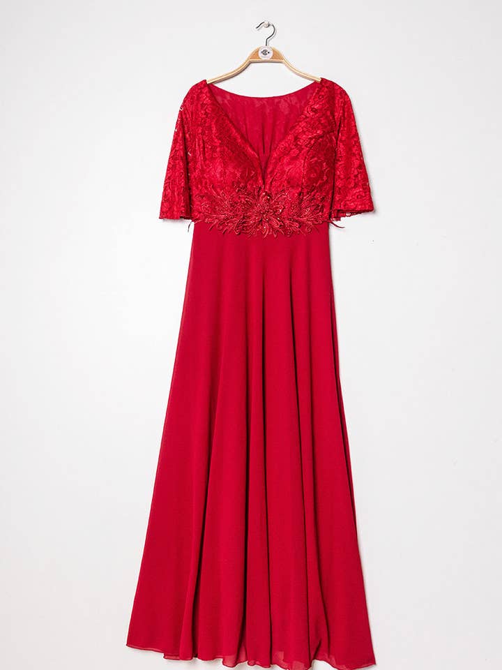 Marie June – Vestido comprido - Mulher por atacado – Vestido de festa plus size com busto acolchoado - 806584