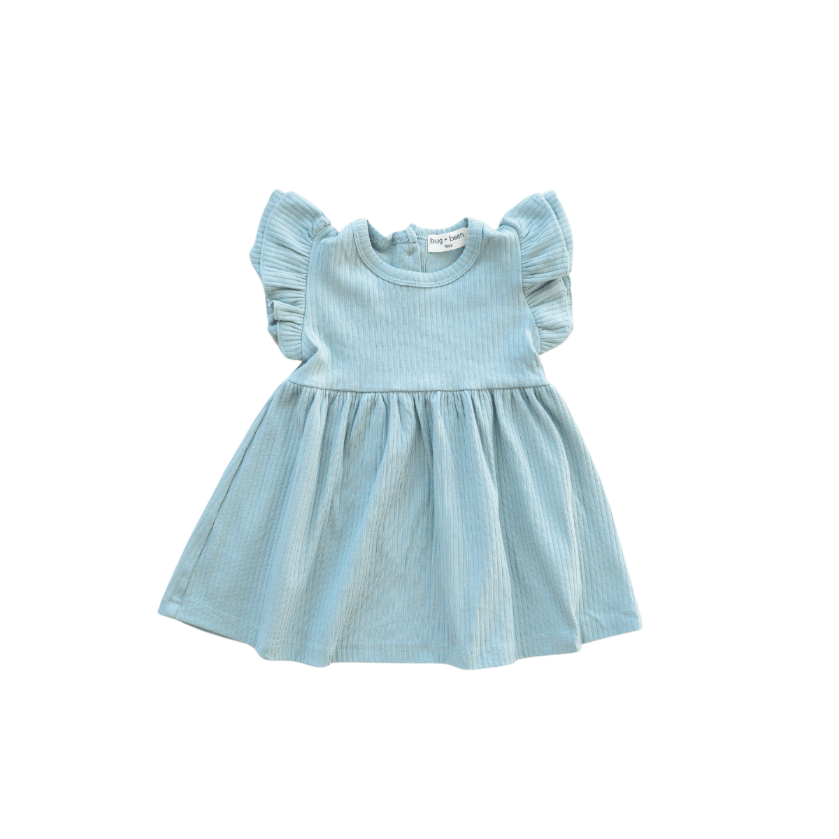 bug + bean kids – Vestido - Crianças por atacado – Vestido de babado em algodão orgânico | Sky0