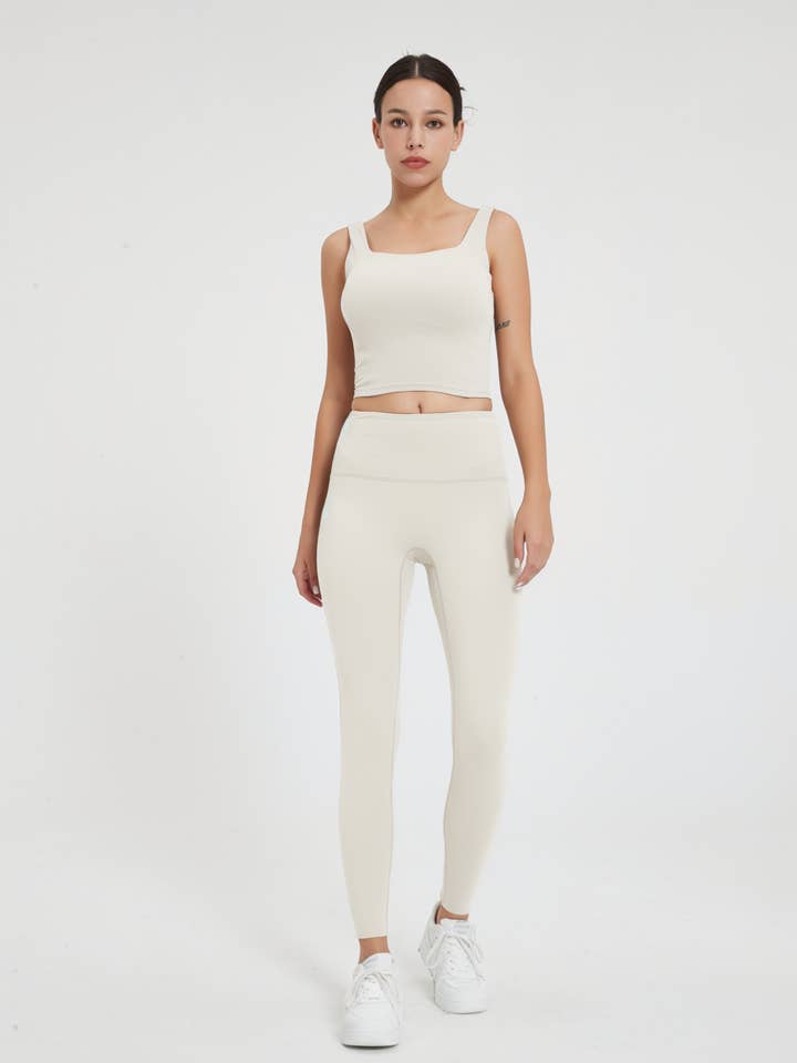 91thelabel - Wholesale Activewear Set - Women's - Grace U-Neck Molded Cup Tank & Leggings Activewear Set16