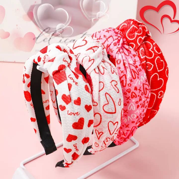 Kate Tuesday Jewelry - Wholesale Fashion Headband - Women's - Pack of 4 Valentine's Day Headbands