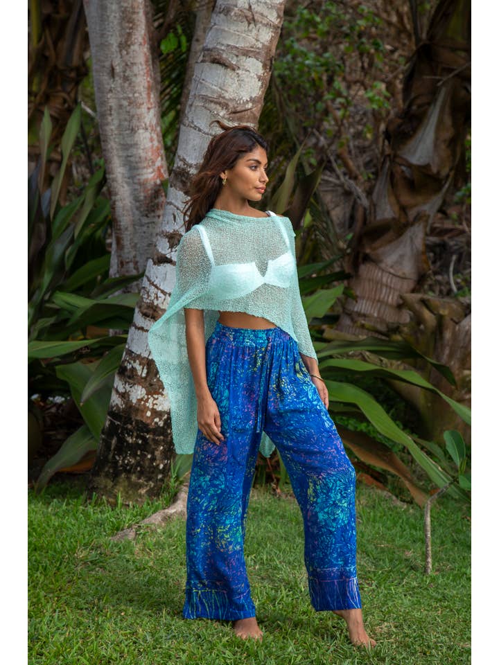 Bali Prema - Vendita all'ingrosso Poncho - Donna - Poncho estivo in maglia trasparente con coprispalle - Copricostume da spiaggia Boho7