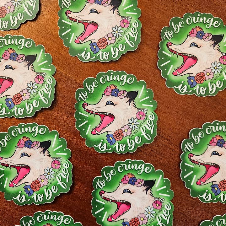 Nerd Lady Designs - Wholesale Sticker - Cringe Possum Funny Sticker3