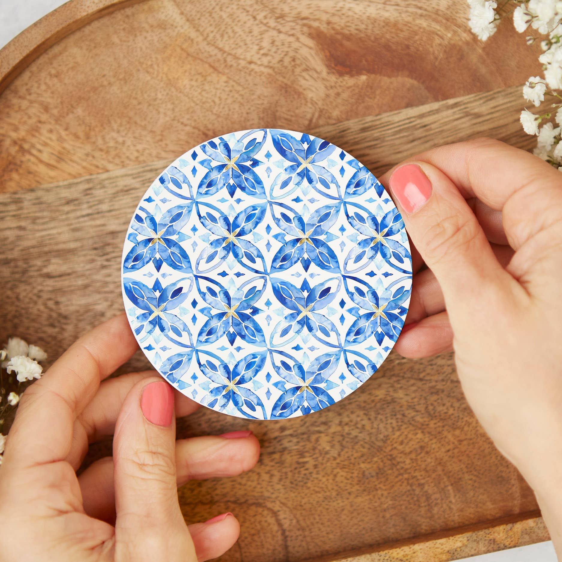 Gia Roma - Wholesale Coasters - Blue and White Chinoiserie Coasters | Elegant Kitchen Decor 59