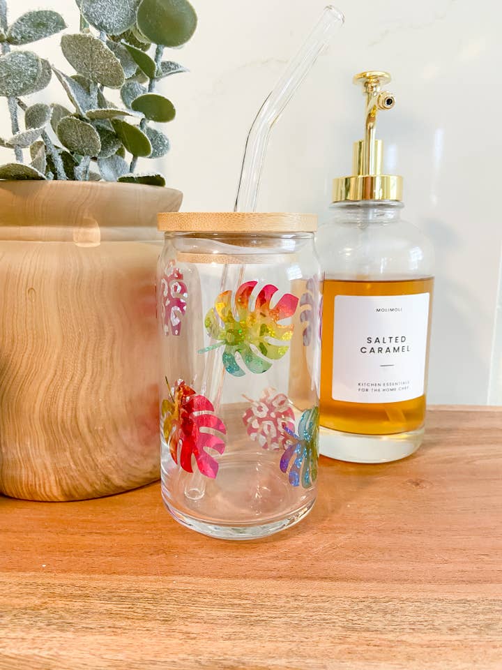 Iced coffee glass; beer can glass for wholesale by LovealwaysDesignsUS