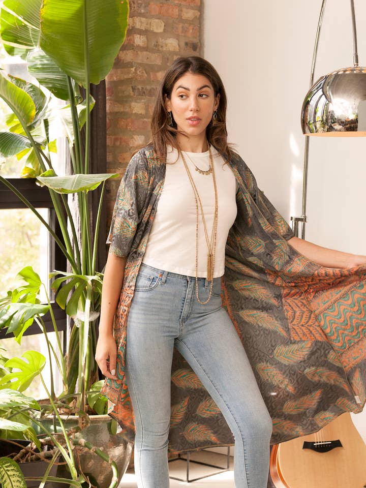 Baizaar - Wholesale Kimono - Women's - Sari Duster2