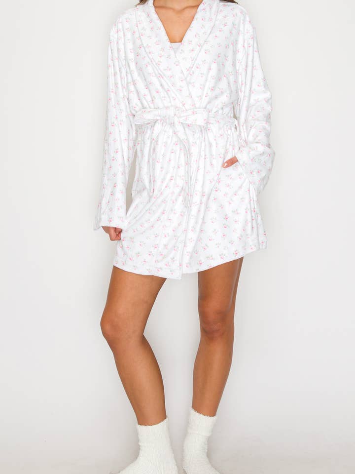 LoveLina - Wholesale Robe – Women's - Cozy Soft Flower Print Robe (LOANA1)8