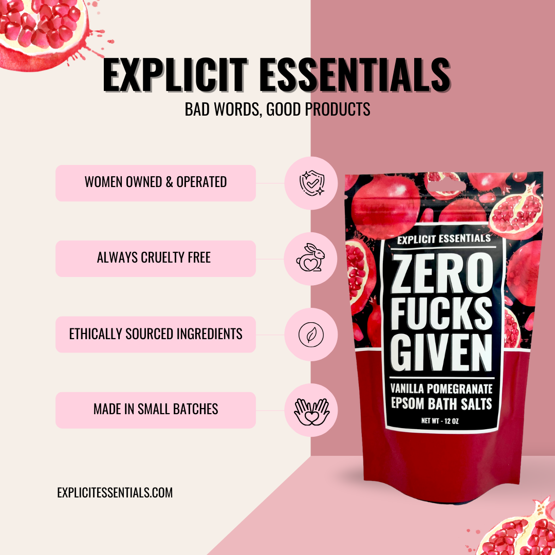 Explicit Essentials - Wholesale Bath Salts - Zero Fucks Given Bath Salts 12oz Bag1
