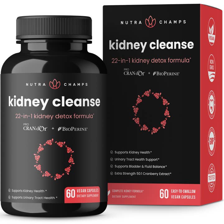 NutraChamps - Wholesale Oral Supplement/Vitamin - Kidney Cleanse Detox & Repair | 22-In-1 Kidney Health