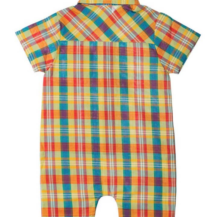 Infant Spring Plaid Rockabilly Romper for wholesale by Knuckleheads Clothing