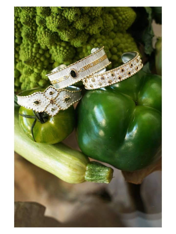 KOS silverarmband med gröna turmaliner för wholesale av DIAPERIS